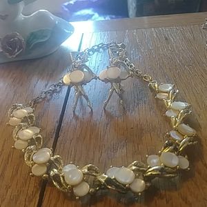 Vintage necklace and matching Ballerina Earrings
